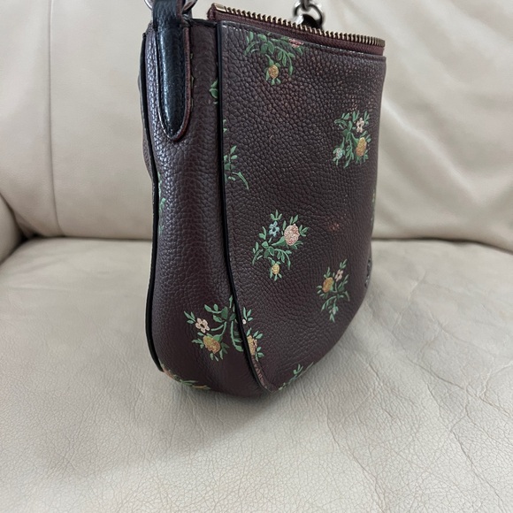 Coach Dark Brown Floral Shoulder Bag - Picture 5 of 11